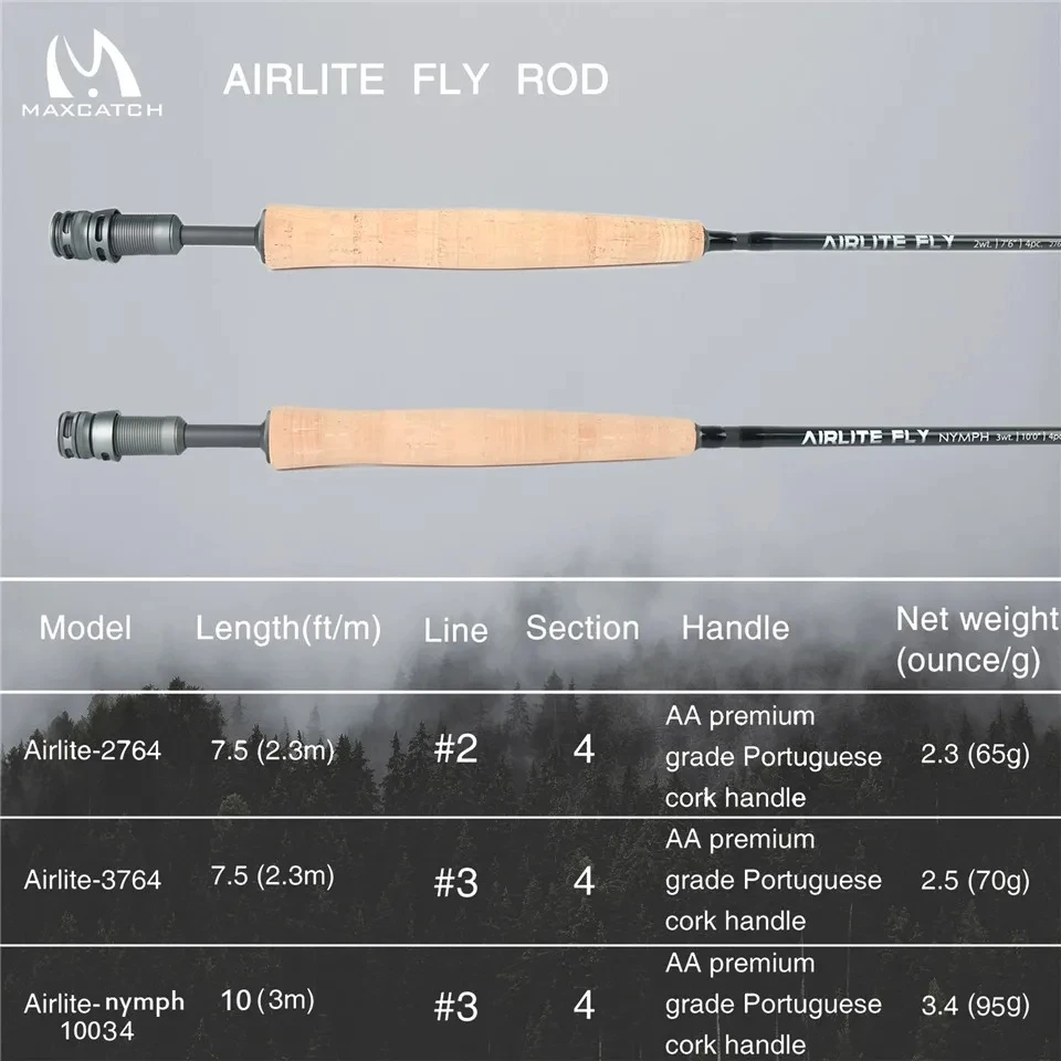 MAXIMUMCATCH 7.5-10ft 2/3WT Ai - مراجعة Fishing Rod Ice وسعره