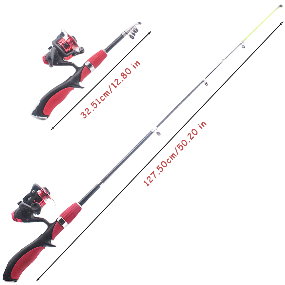 قضبان الصيد تلسكوبية للأطفال ، - مراجعة Fishing Rod Ice وسعره